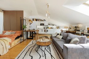 Черен средно твърд матрак футон 120x200 cm Coco Black – Karup Design