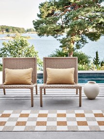 Пътека за открито и закрито в цвят жълта охра и бежова 70x300 cm Pix Vanilla Ochre – Pappelina