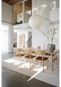 Кафяв коняк/естествени трапезни столове в комплект от 2 бр. от имитация на кожа Wolcott – Rowico