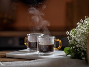 Стъклени чаши в комплект 2 бр. за еспресо 80 ml Amber – Vialli Design