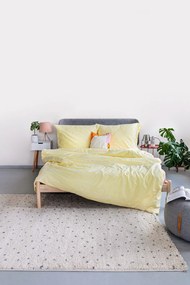 Ванилово жълто памучно спално бельо за двойно легло , 200 x 220 cm - Bonami Selection