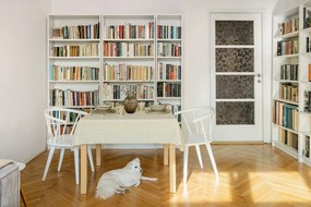 Бял шкаф за книги 79x203 cm Basic - Tvilum