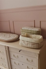 Светлорозова текстилна детска кошница за играчки 30x20x20 cm Swan Rose – Lorena Canals