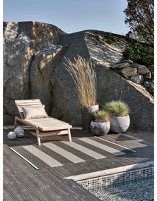 Антрацитна и кремава пътека за открито и закрито 70x150 cm Bob Charcoal Linen – Pappelina