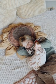 Бежово памучно детско килимче за игра 120x170 cm Farm Fields – Lorena Canals