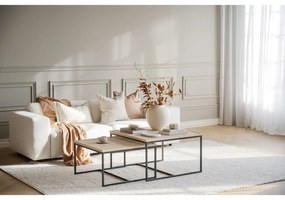 Масичка за кафе с дъбова дървена плоскост в естествен цвят ø 70 cm Deerfield – Rowico