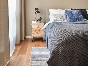 Сиво памучно одеяло , 130 x 170 cm Waffle - Tiseco Home Studio