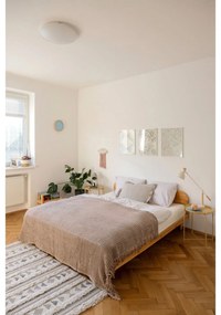 Бежово/кремаво фланелено спално бельо за единично легло 135x200 cm - Catherine Lansfield