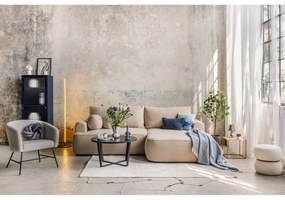 Табуретка от бял плат букле Milford - House Nordic