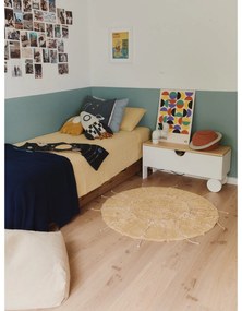 Ръчно изработен памучен кръгъл килим подходящ за пране в цвят горчица ø 100 cm Solar Multishape – Lorena Canals