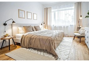 Светлокафява памучна покривка за двойно легло 250x260 cm Sahara - Tiseco Home Studio