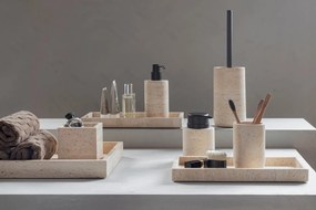 Бежова каменна чаша за четки за зъби Travertine – Mette Ditmer Denmark