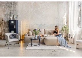 Табуретка от бял плат букле Milford - House Nordic