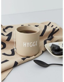 Бежова памучна кърпа за чай "Азбука" в комплект от 2 броя, 40 x 60 cm - Design Letters