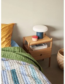 Оранжево и зелено памучно спално бельо Line, 140 x 200 cm - Hübsch