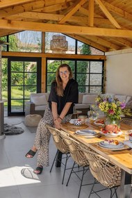 Зелена стъклена ваза Sole, височина 20 cm - Hübsch