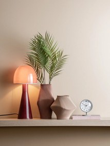 Червена настолна лампа със стъклен абажур (височина 45 cm) Bombin – Leitmotiv