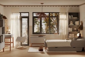 Сиво чекмедже под детското легло 90x200 cm Swing - Pinio