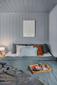 Тъмнозелено спално бельо за двойно легло 200x200 cm - Linen Tales