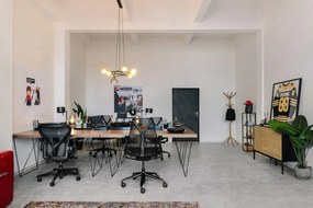 Черна/естествена стенна библиотека от декор от дъб 37x108 cm Seaford – Actona