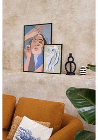 Ъглов диван от плат букле в цвят горчица (ляв ъгъл) Imola – Bonami Selection