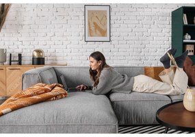 Светлосив диван с отворен модул, ляв ъгъл Fairfield - Bonami Selection