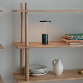 Зелена мраморна LED затъмняваща се настолна лампа с метален абажур (височина 25,5 cm) Asteria Move Mini – UMAGE