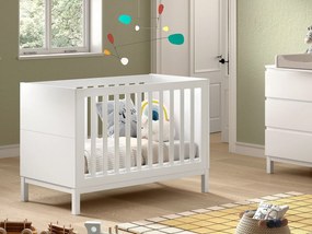 Бяло детско креватче от масивен бор 60x120 cm Eva – Vipack