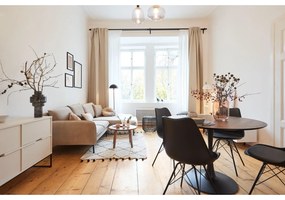 Комплект от 2 черни стола с черна метална основа Eco - Bonami Essentials