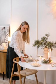 Кремава глинена ваза (височина 26,5 cm) – House Nordic