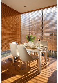 Сгъваема маса за хранене от бор с бяла конструкция , 120 (200) x 70 cm Brisbane - Bonami Essentials