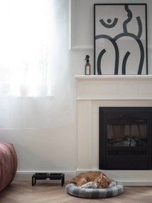 Комплект черни купи за животни с поставка Yamazaki Tower - YAMAZAKI