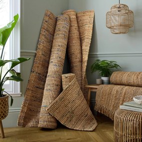 Ръчно изработен ютен килим в естествен цвят 160x230 cm Jute Boucle Multi – Flair Rugs