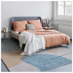 Кремаво одеяло със съдържание на памук Basics, 140 x 180 cm Plain - Euromant