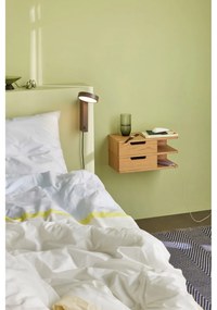 Висящо нощно шкафче с рафтове от дъб в естествен цвят Öppen - Hübsch