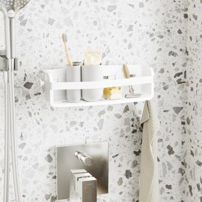 Бяла пластмасова чаша за четки за зъби Touch - Umbra