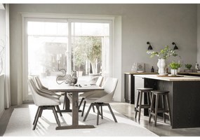 Тъмнокафяви бар столове в комплект 2 бр. от масивен дъб (височина на седалката 65 cm) Austin – Rowico