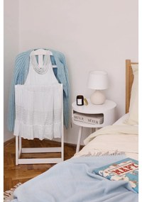 Бяло-кафява настолна лампа от керамика и плат, височина 29 cm Martin - Trio