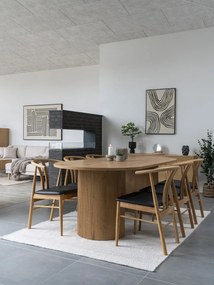 Трапезен стол от имитация на кожа в Черен и естествен цвят Artenara – House Nordic