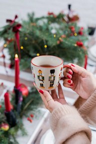 Глинени чаши за капучино в комплект от 2 бр. с коледни мотиви 300 ml Jolly – Bloomingville
