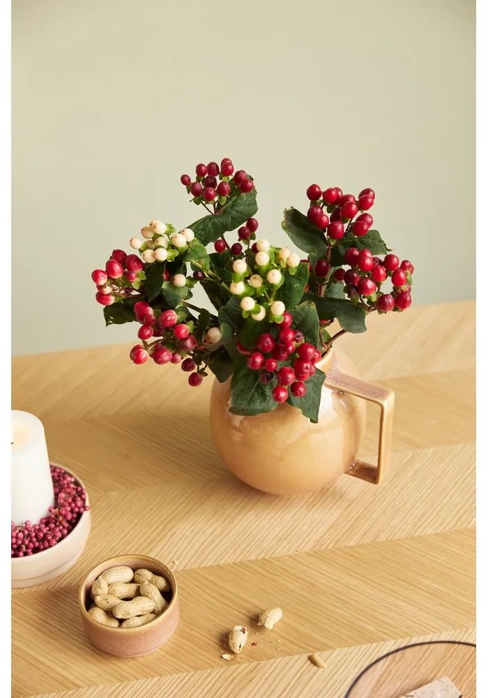 Трапезна маса от масивен дъб в естествен цвят 100x200 cm Herringbone – Hübsch