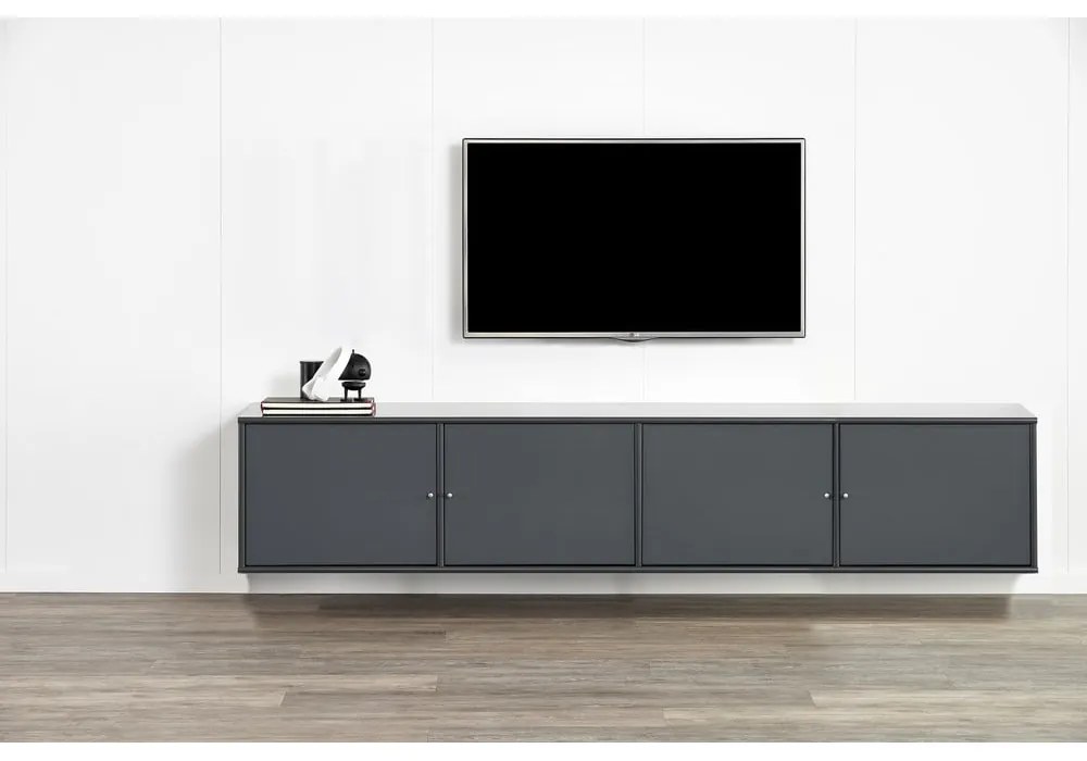 Антрацитно сив ТВ скрин с чекмеджета Mistral 233 - Hammel Furniture