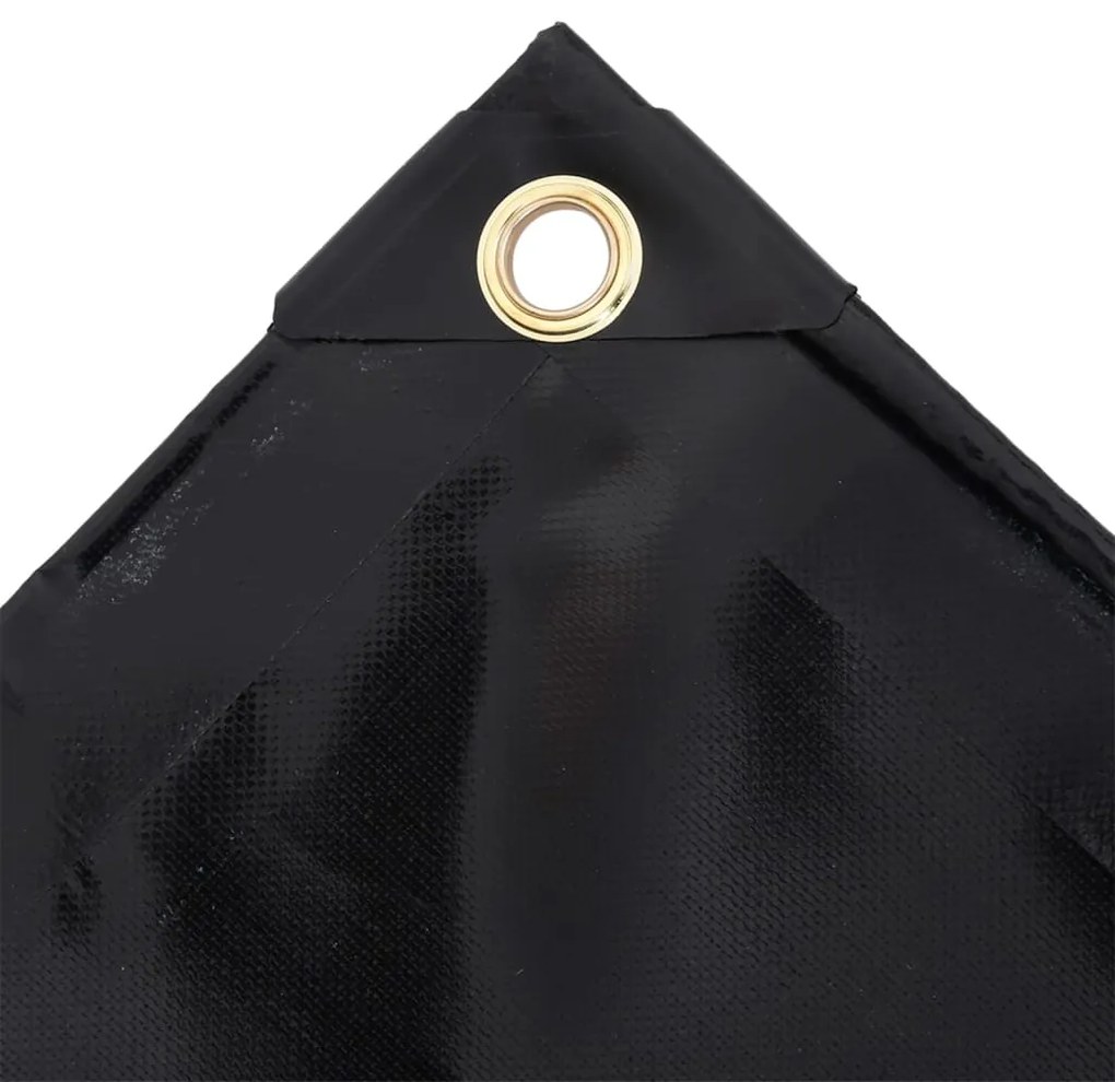 Брезент, 650 г/м², 3,5x2,5 м, черен