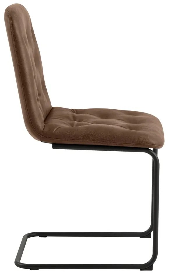 Кафяви трапезни столове от имитация на кожа в комплект от 2 бр. Kira – Actona