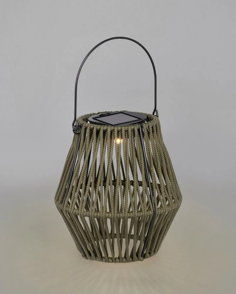 LED фенер със соларен панел в цвят каки (височина 17 cm) Juny – Yes Everyday
