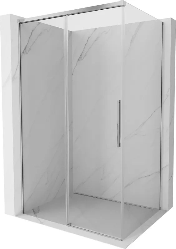 Mexen Rox плъзгаща се душ кабина 140 x 80 cm, прозрачна, хром - 8C2-140-080-01-00