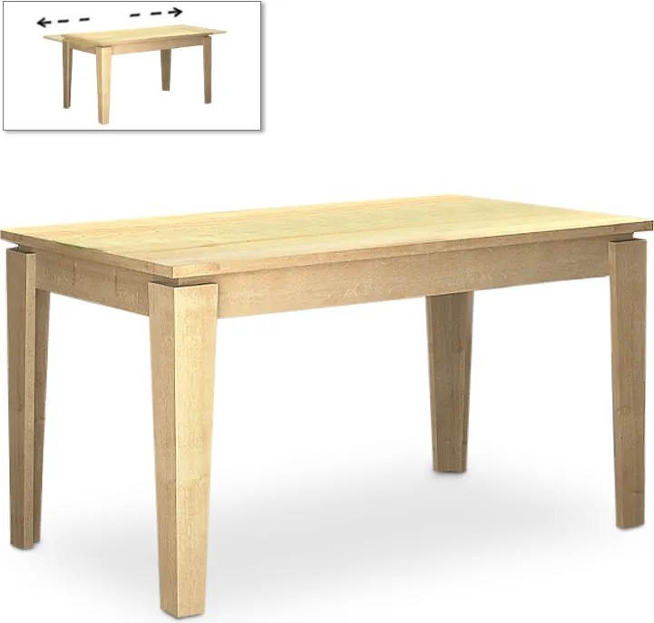 Хелмут меламинов разширяващ се маса в дъбов цвят 160/200x90x76см.