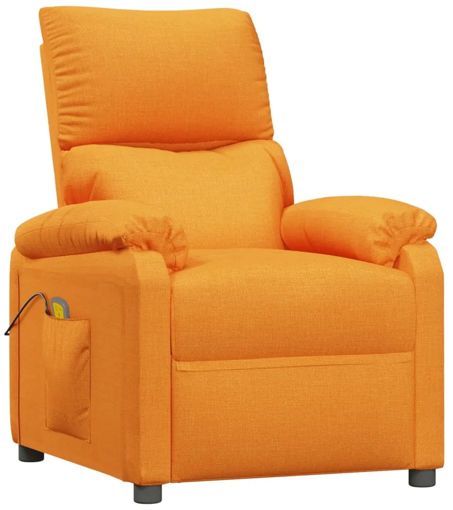 348479 vidaXL Масажен стол, жълт, текстил