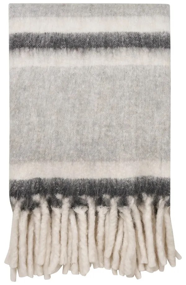 Сиво одеяло със смес от вълна 130x170 cm Carmel – House Nordic