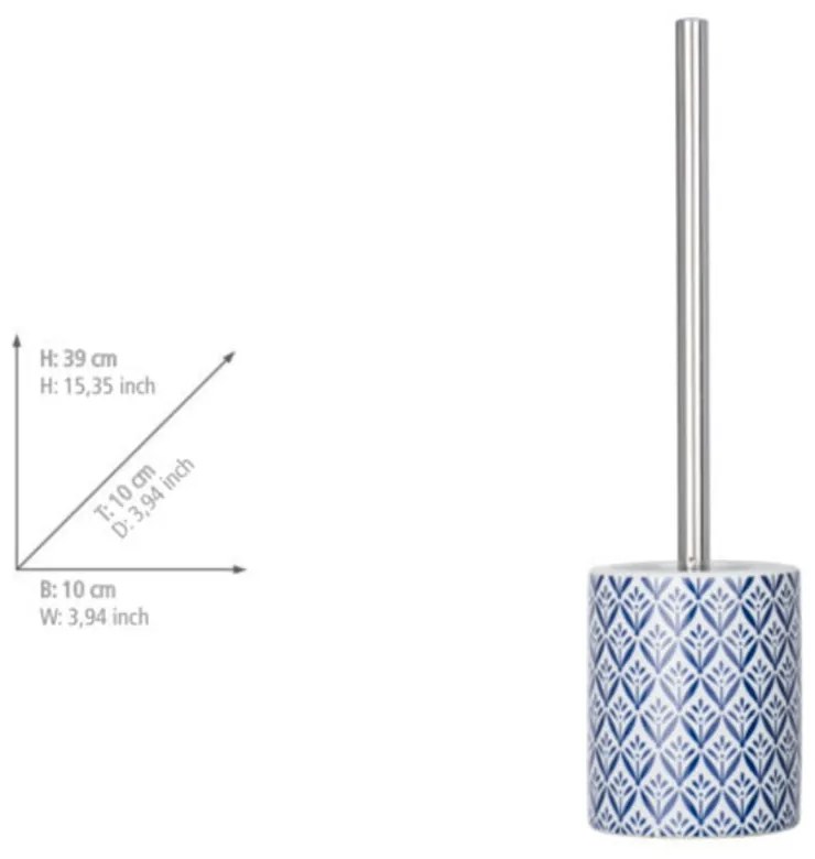 Синя керамична четка за тоалетна Lorca – Wenko